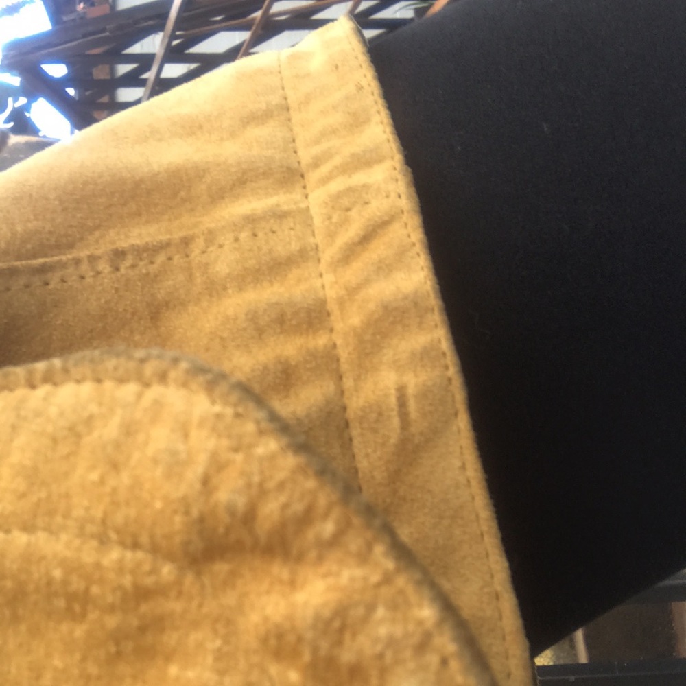 Cayenne suede sheepskin coat fur collar and cuffs - Picture 14 of 16